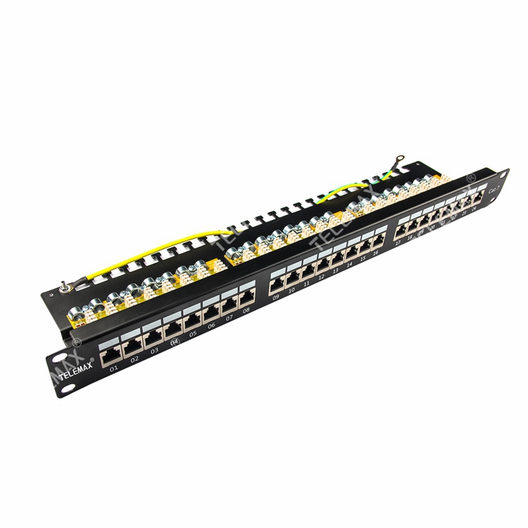 1U 19'' 24Ports Cat 6A/7 FTP PCB Patch Panel drawer Type