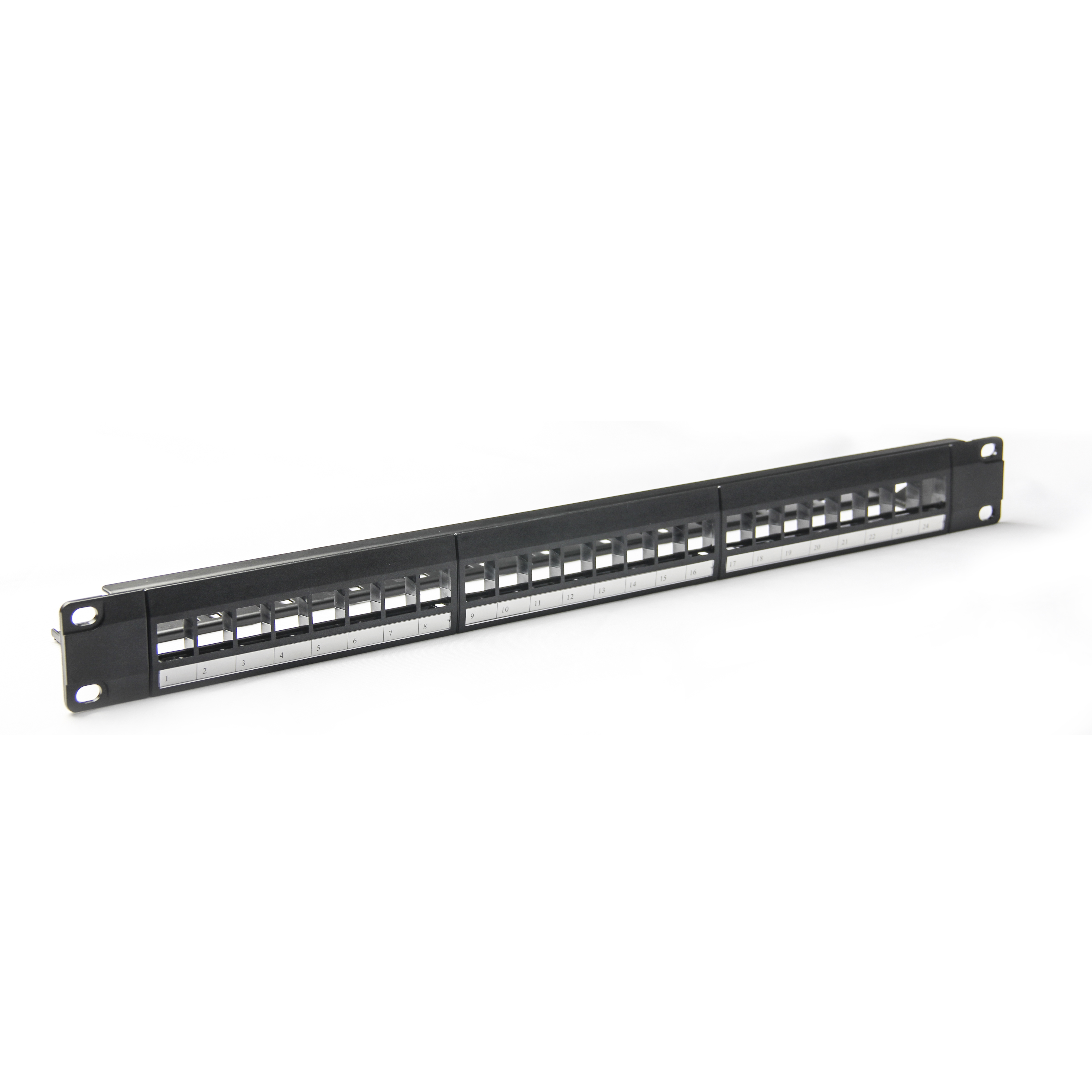 1U 19inch Blank patch panel with rear cable management