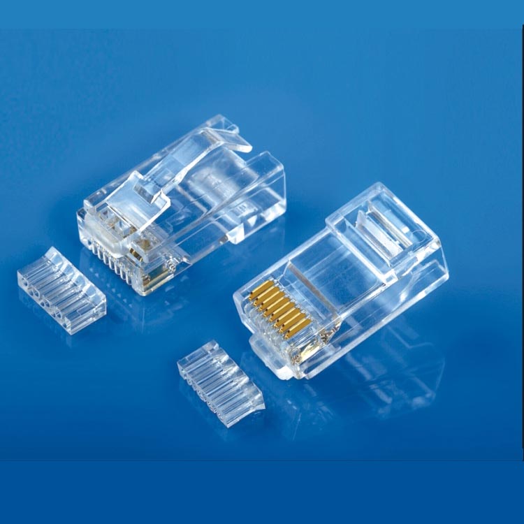 CAT6A UTP RJ45 Plug 8P8C, Golden plating 3/15/30/50u''